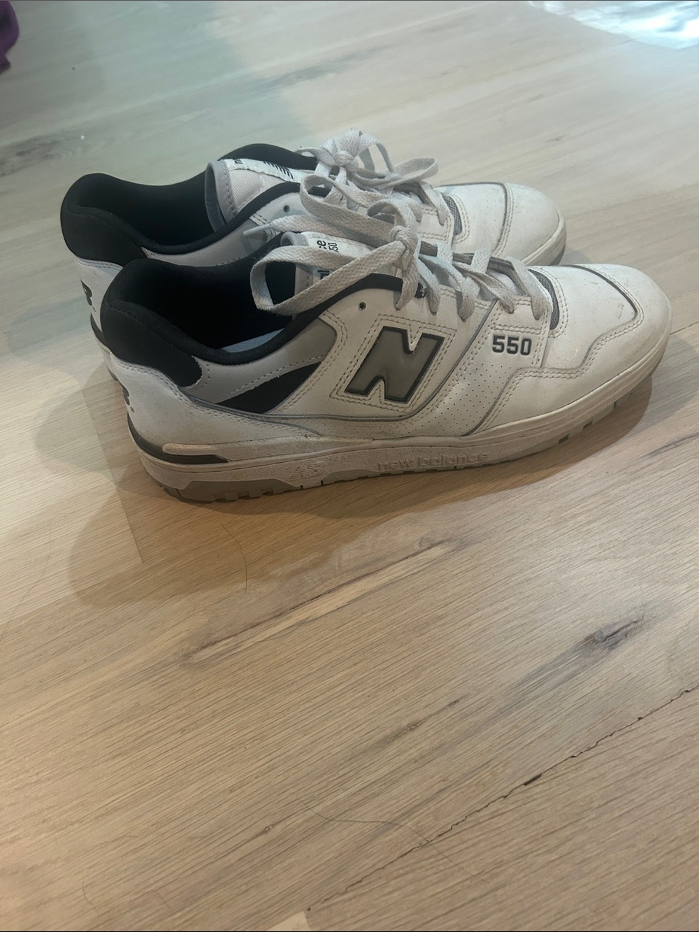 New Balance 550 Men's White & Black Retro Court Sneaker